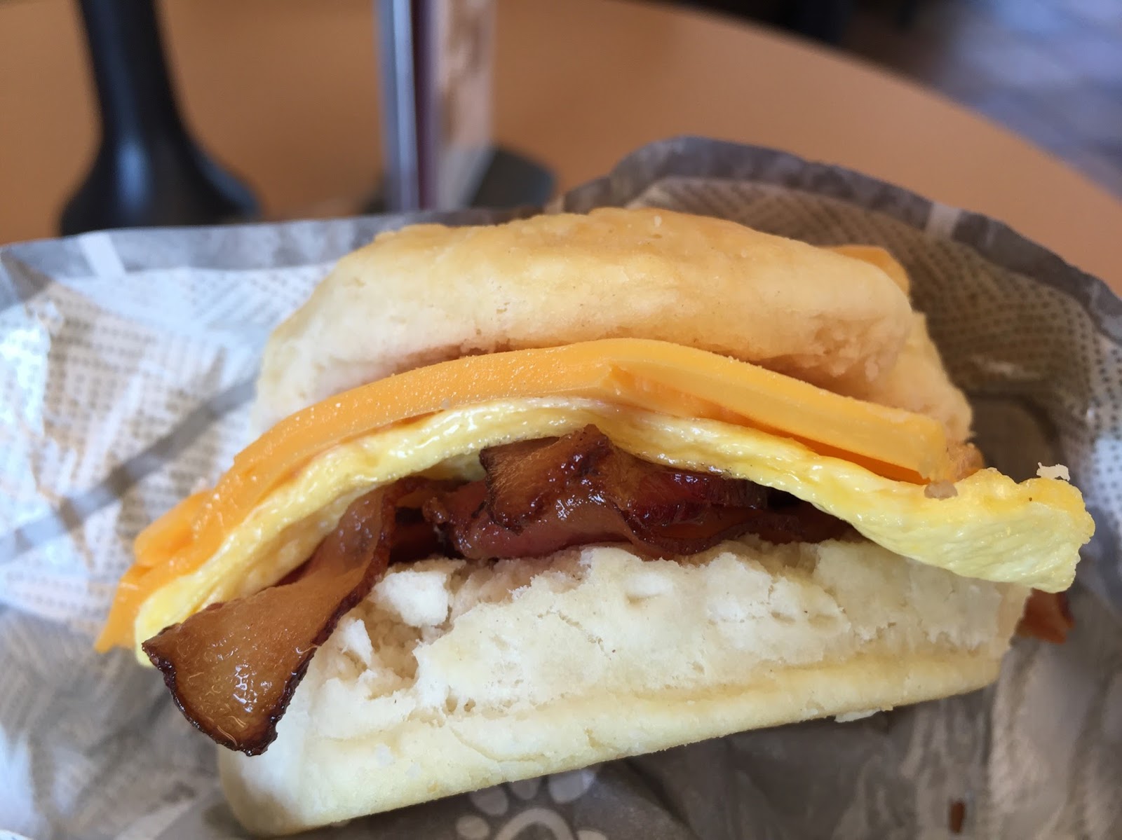 Bacon, Egg & Cheese Biscuit From ChickFilA / チックフィレイのベーコンエッグ＆チーズ