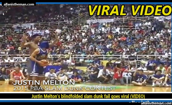 Justin Melton's blindfolded slam dunk fail goes viral (VIDEO)