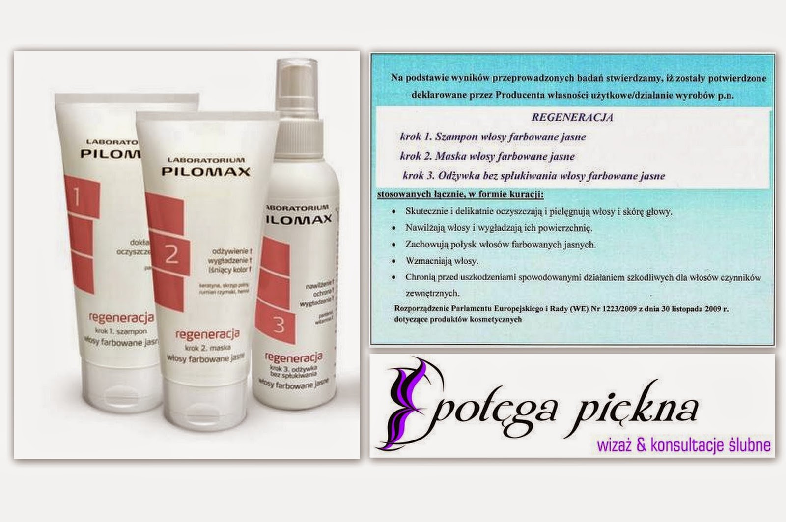 Pilomax - zestaw kosmetyków do włosów farbowanych jasnych