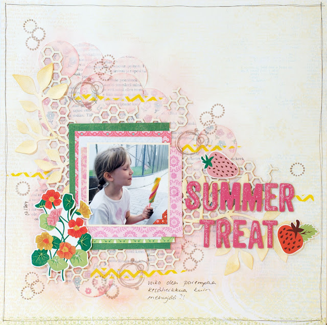 Layout for 123 Get Scrappy October '14: Summer Treat