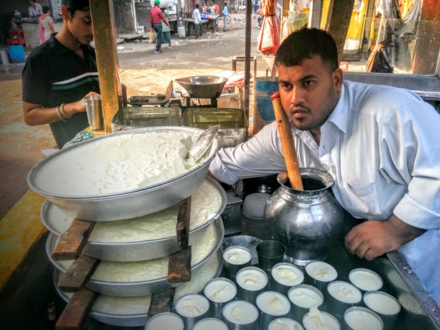 Freshly made Lassi on the streets of Amritsar