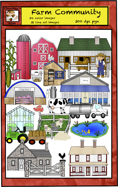 Charlotte's Clips and Kindergarten Kids: Farm Theme and Farm Clip Art ...