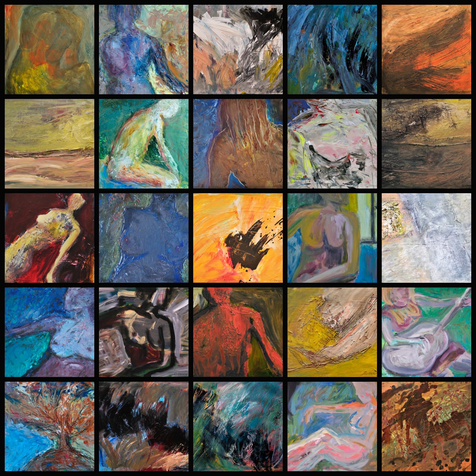 d&d studios Collage of the paintings completed this month