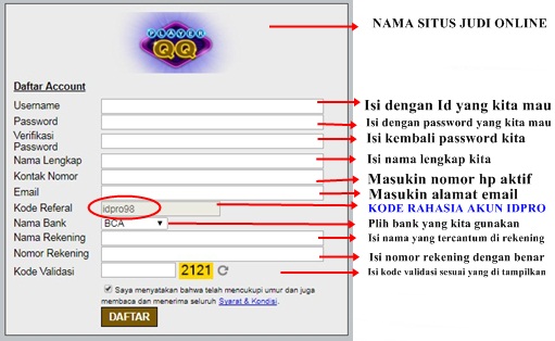 PlayerQQ Agen Situs Poker Domino99 BandarQ Online Terpercaya CARA BUAT AKUN PRO