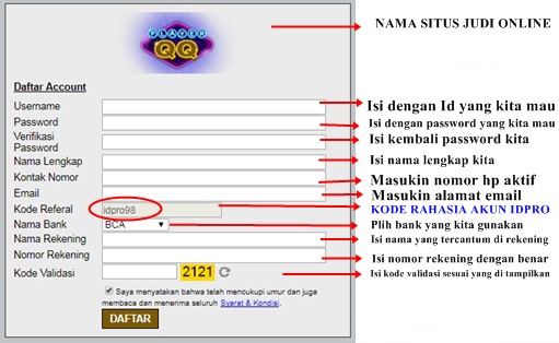 Panduan Dasar Cara Daftar ID PRO Di Semua Situs Judi Poker Online