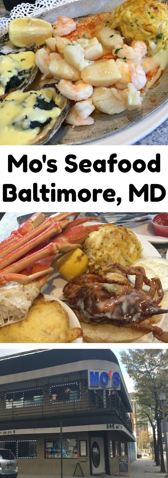 Mo's Seafood in Inner Harbor Baltimore, Maryland. A delicious seafood restaurant option located in the Inner Harbor area! Great service and amazing quality seafood options! A must try in the Baltimore, Maryland area if you're traveling!