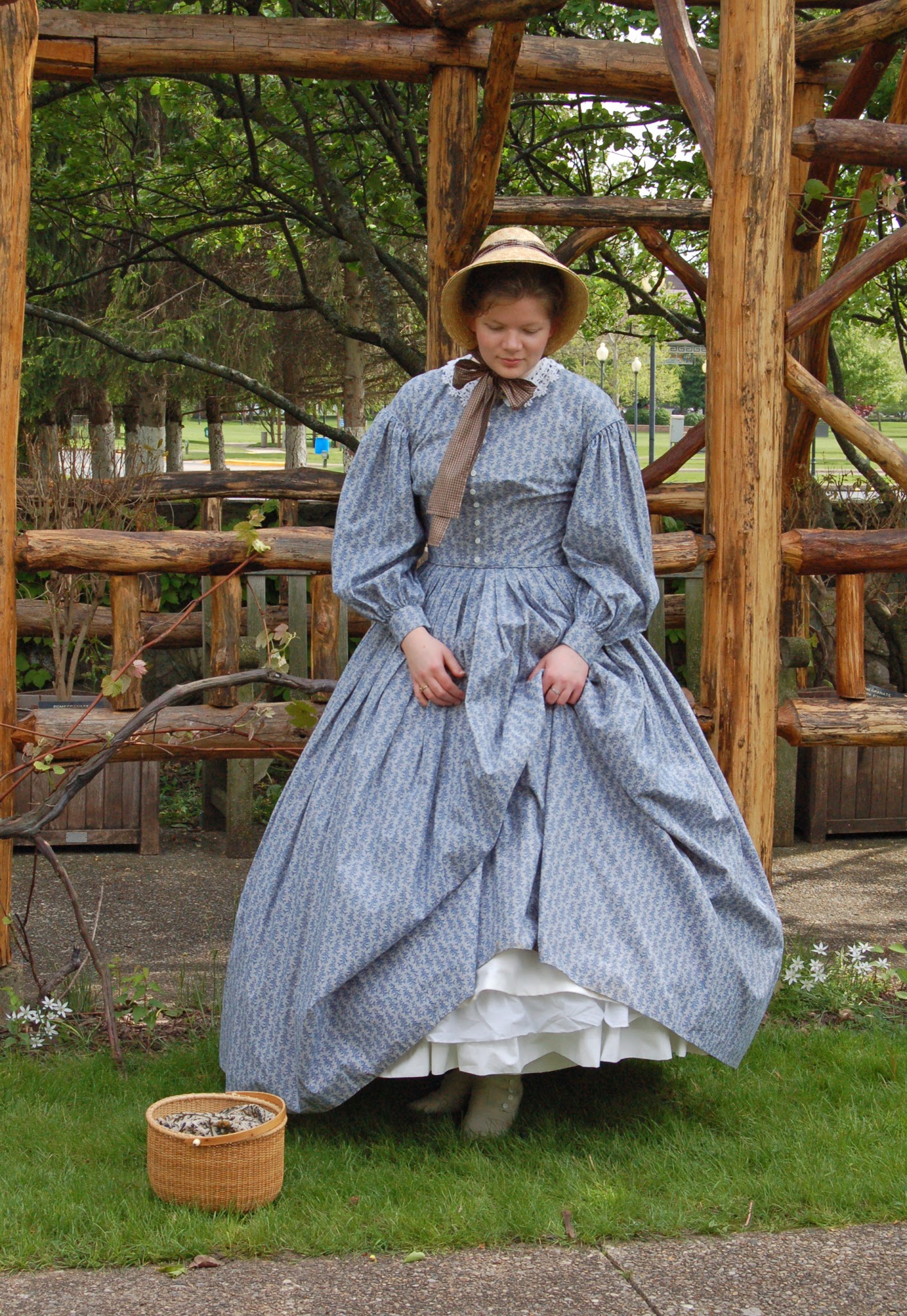 Dolly Creates: Civil War Series • Blue Floral Day Dress