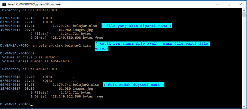 MENGENAL PERINTAH DASAR COMMAND PROMPT ( CMD ): Mengenal perintah dasar ...