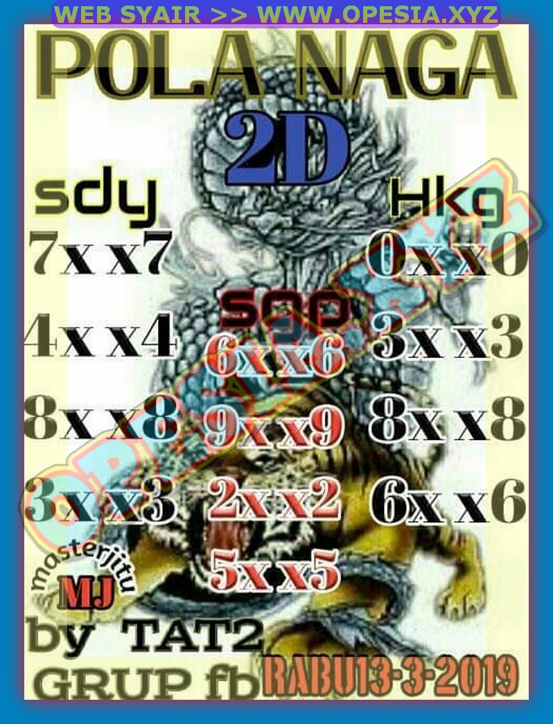 Kode Syair HK Rabu 13 Maret 2019 GOsyair SEDIA KODE