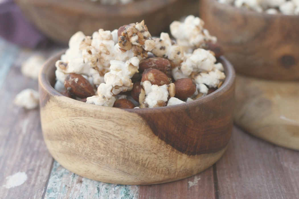 Spiced Almond Popcorn Snack Mix | #CelebrateAlmonds