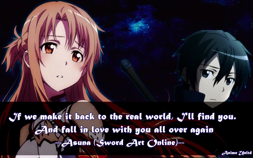 My Anime Review Sword Art Online Quotes