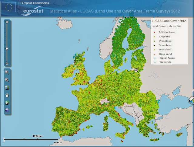 http://ec.europa.eu/eurostat/statistical-atlas/gis/viewer/?myConfig=LUCAS-2012.xml