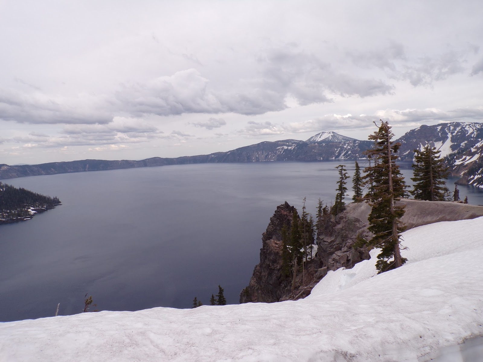 Snow at Crater Lake National Park!