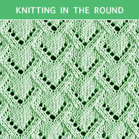 Eyelet Lace 57 -Knitting in the round