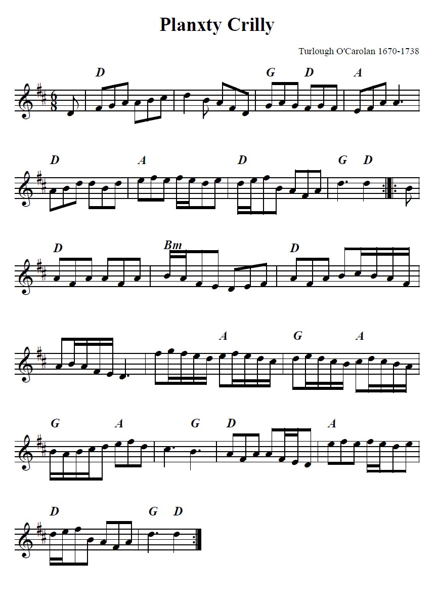Bouzouki GDAE Planxty Crilly (O'Carolan)