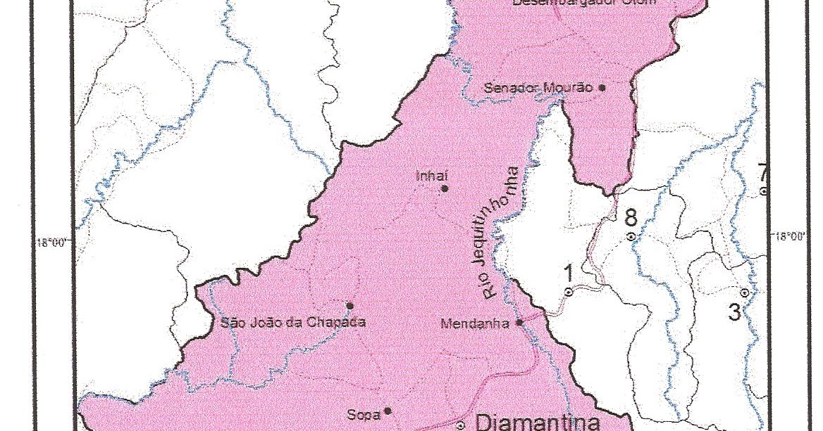 Diamantina e suas Histórias Mapa do município de Diamantina Diamantina e suas Histórias Mapa do município de Diamantina