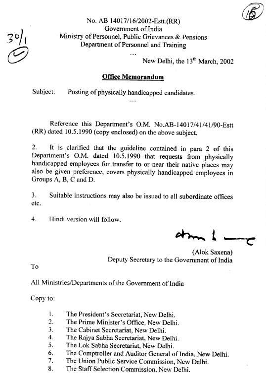 Confederation Of Central Government Employees & Workers Posting of