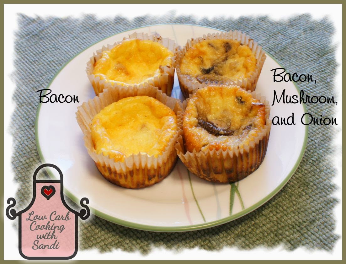 Low Carb Cooking with Sandi: Low Carb Crustless Ricotta Quiche Cups
