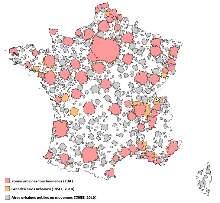Cartographie numérique Intérêt et limites du zonage en aires urbaines Cartographie numérique Intérêt et limites du zonage en aires urbaines