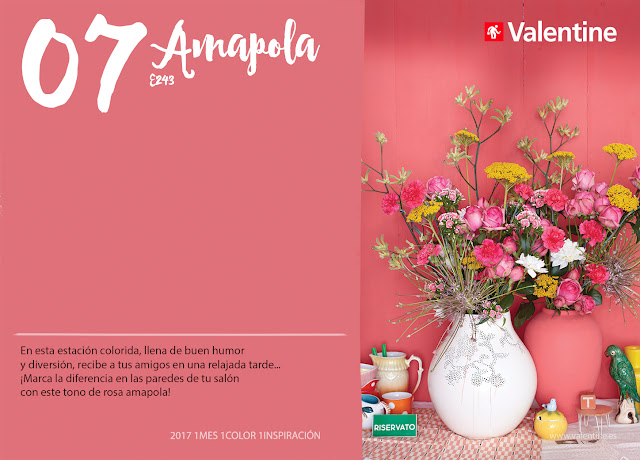 Julio: Interiores en Color Rosa amapola