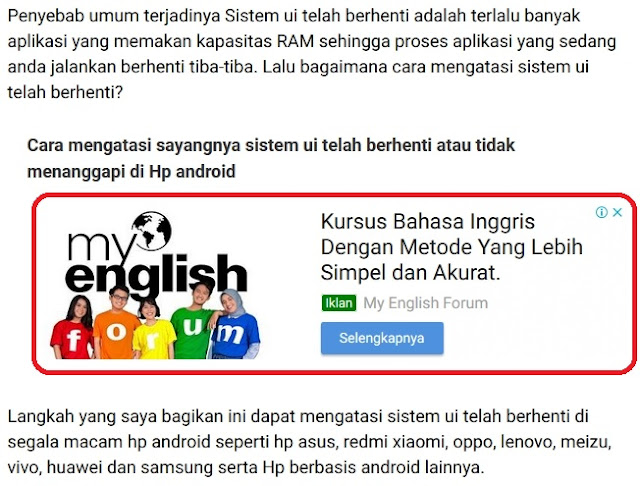 Cara Memasang 2 Iklan AdSense di Tengah Artikel Cara Memasang 2 Iklan AdSense di Tengah Artikel