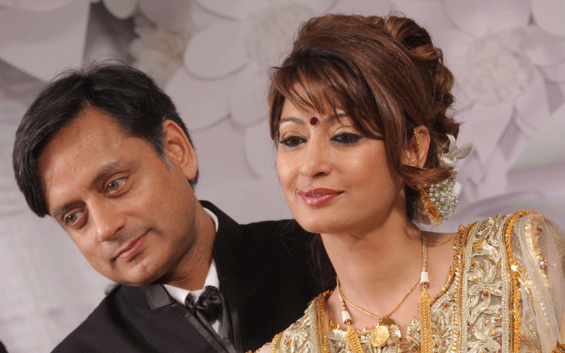 Image result for Congress MP Shashi Tharoor to be charged in wife Sunanda Pushkar's death