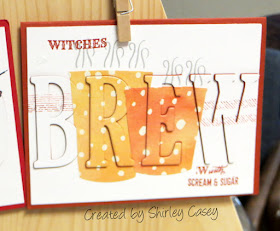 Stampin' Up! Merry Cafe Witches Brew Eclipse Card by Shirley Casey