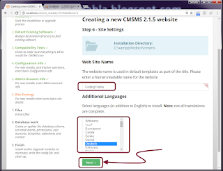Install CMSMadeSimple 2.1.5 ( CMSMS ) on Windows 7   XAMPP tutorial 7