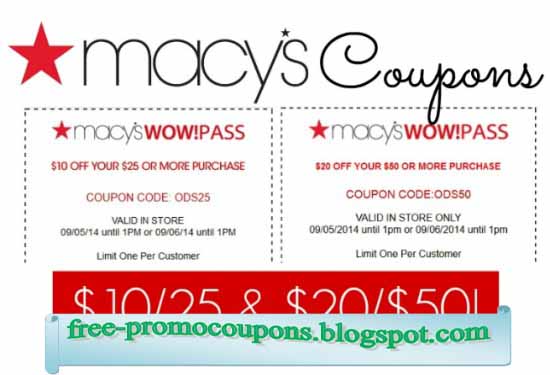 Printable Coupons 2018: Macy&#39;s Coupons