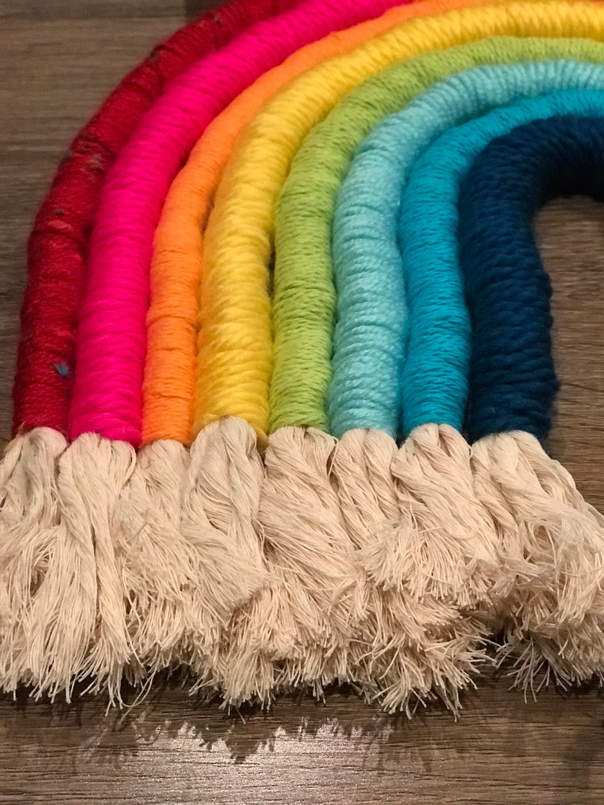 Lyndi's Projects YarnWrapped Rope Rainbow