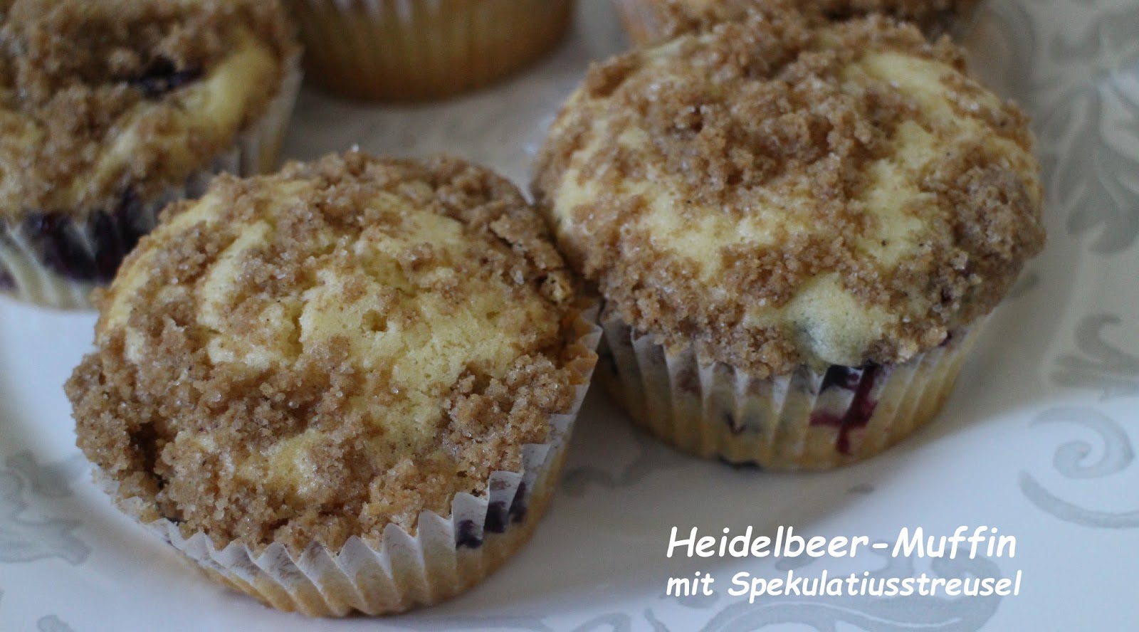 mein Land und Gartengenuss : Heidelbeer-Muffin mit Spekulatiusstreusel