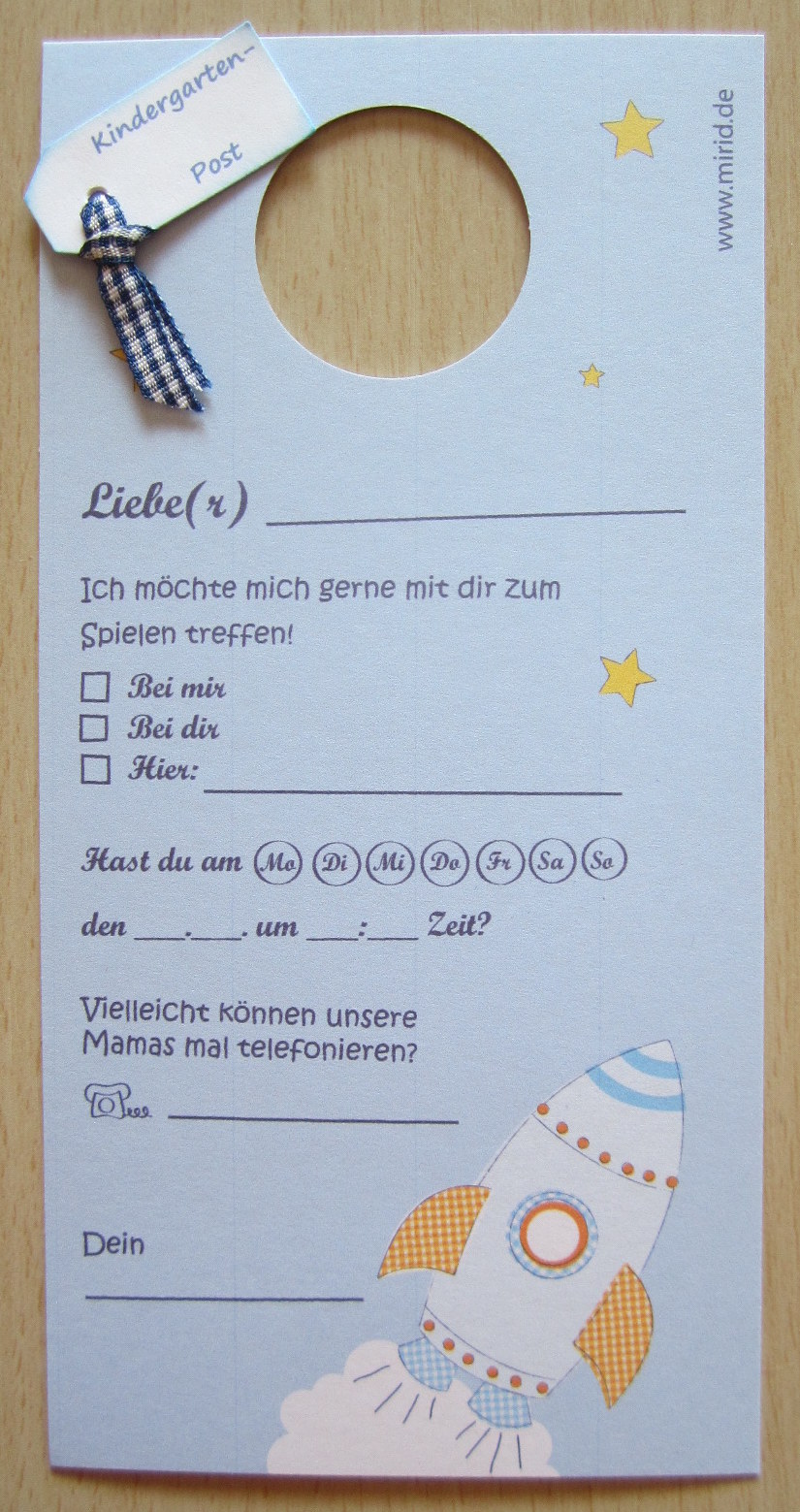 Diamantin´s Hobbywelt: Kindergarten-Post