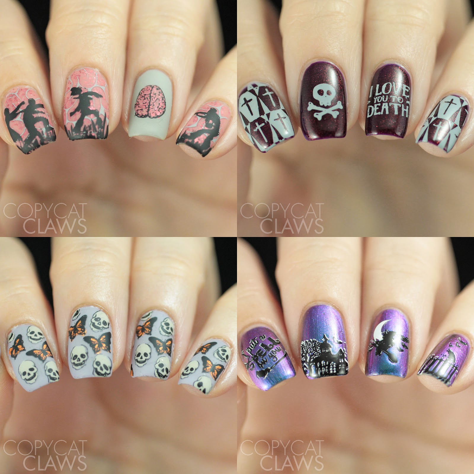 Copycat Claws: Lina Nail Art Supplies Spooklicious 01 and 02 Review