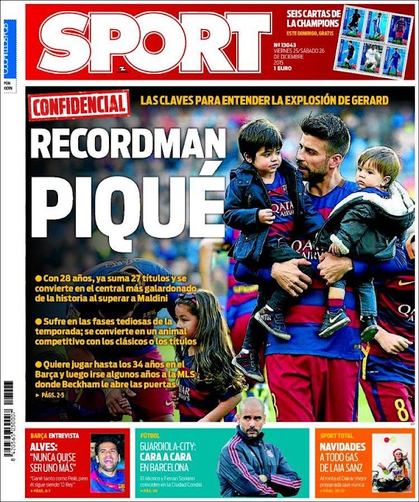 FC Barcelona, Sport: "Recordman Piqué"