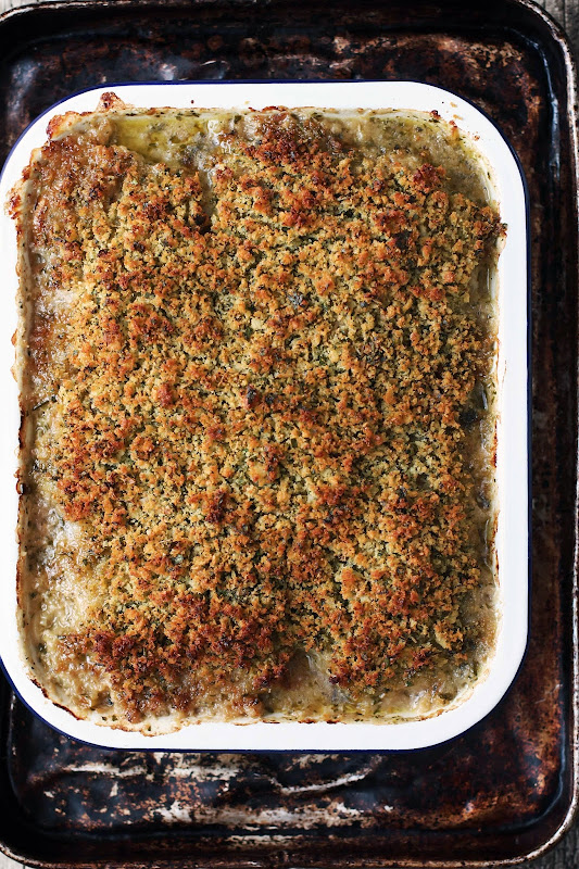 Milk and Honey Chicken and Leek Gratin