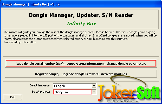 Infinity-Dongle-Manager