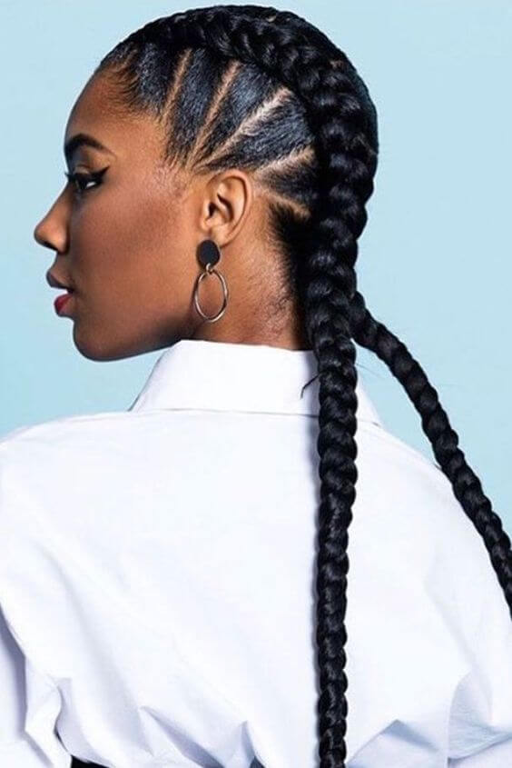 34 Two Braids Styles With Weave 2019 For African Women To