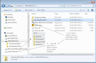 USB AES security drive in Windows Explorer