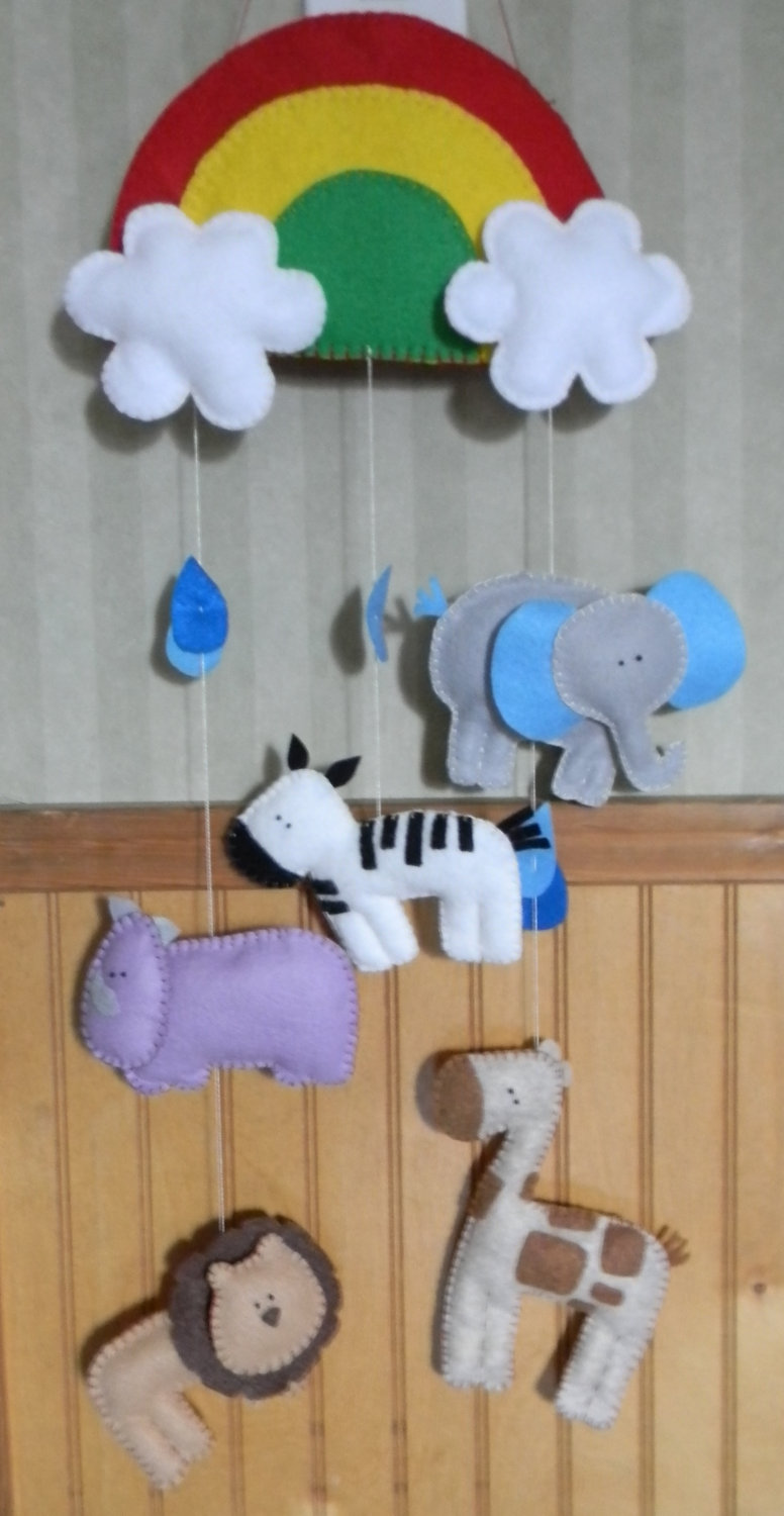 Made By Madlen Noah's Ark Felt Baby Decor Wall Hanging or Baby Mobile