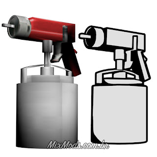 gta sa mod pistola tinta automotiva spraycan substituir lata de spray