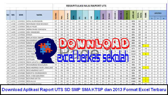 Download Aplikasi Raport UTS SD SMP SMA KTSP dan 2013 Format Excel Terbaru Download Aplikasi Raport UTS SD SMP SMA KTSP dan 2013 Format Excel Terbaru