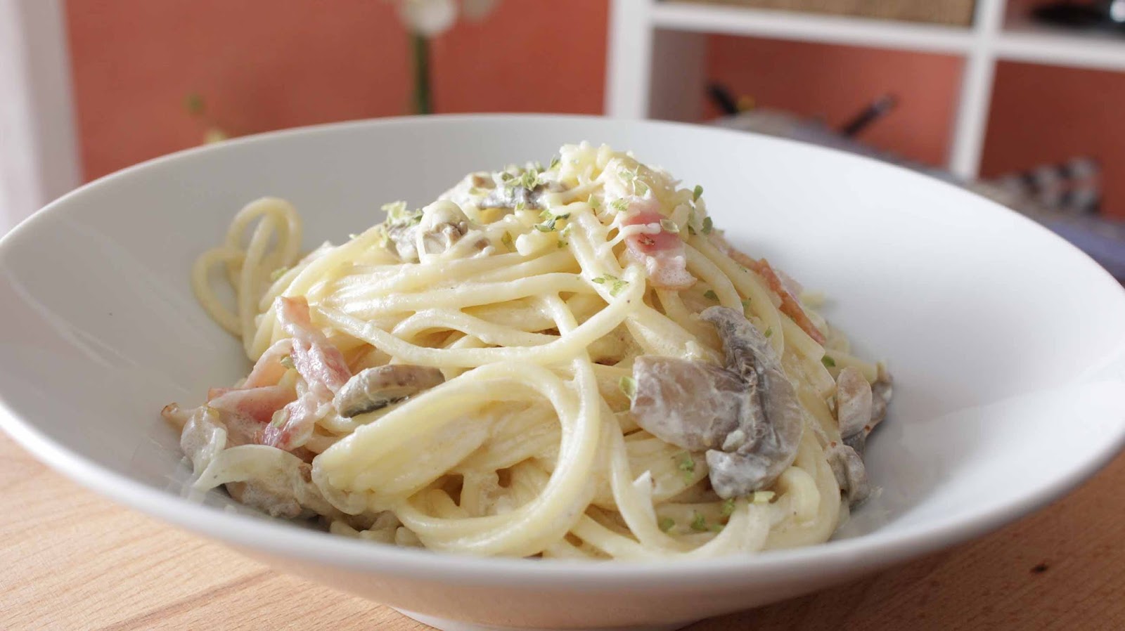 receta de espaguetis carbonara con champiñones receta de espaguetis carbonara con champiñones