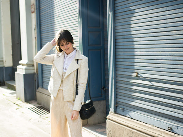 Outfit: head to toe metallics in jumpsuit