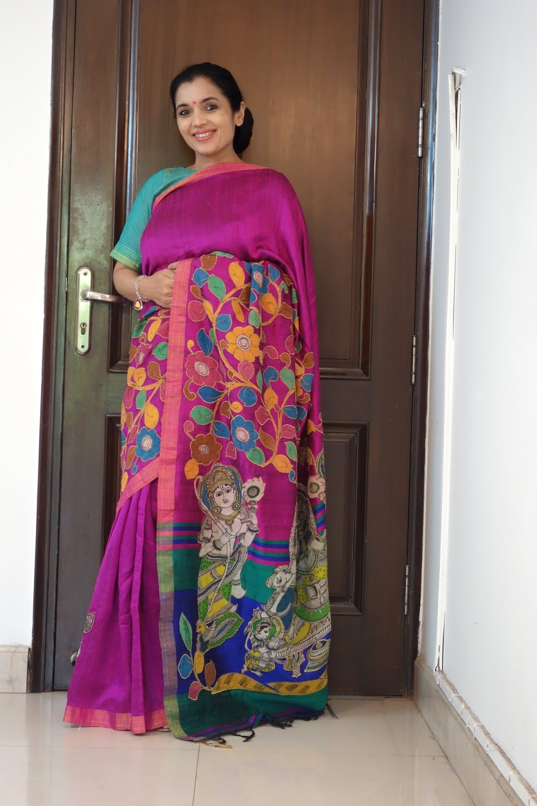 Sohum Sutras Kalamkari sarees with appliqué work