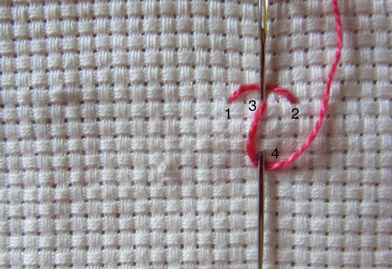 Queenie's Needlework Sunday Stitch School Lesson 60 Petal Stitch