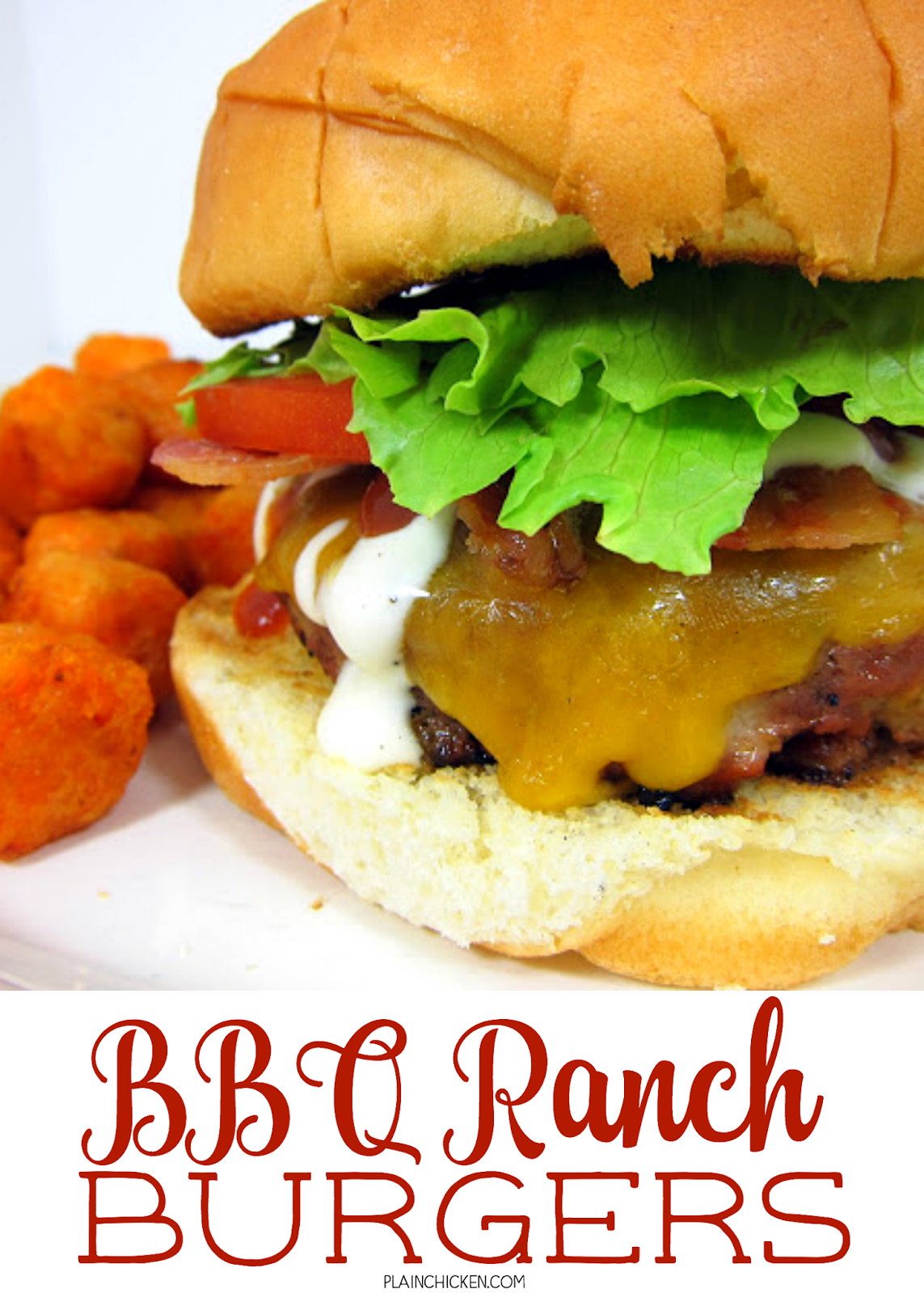 BBQ Ranch Burgers Plain Chicken