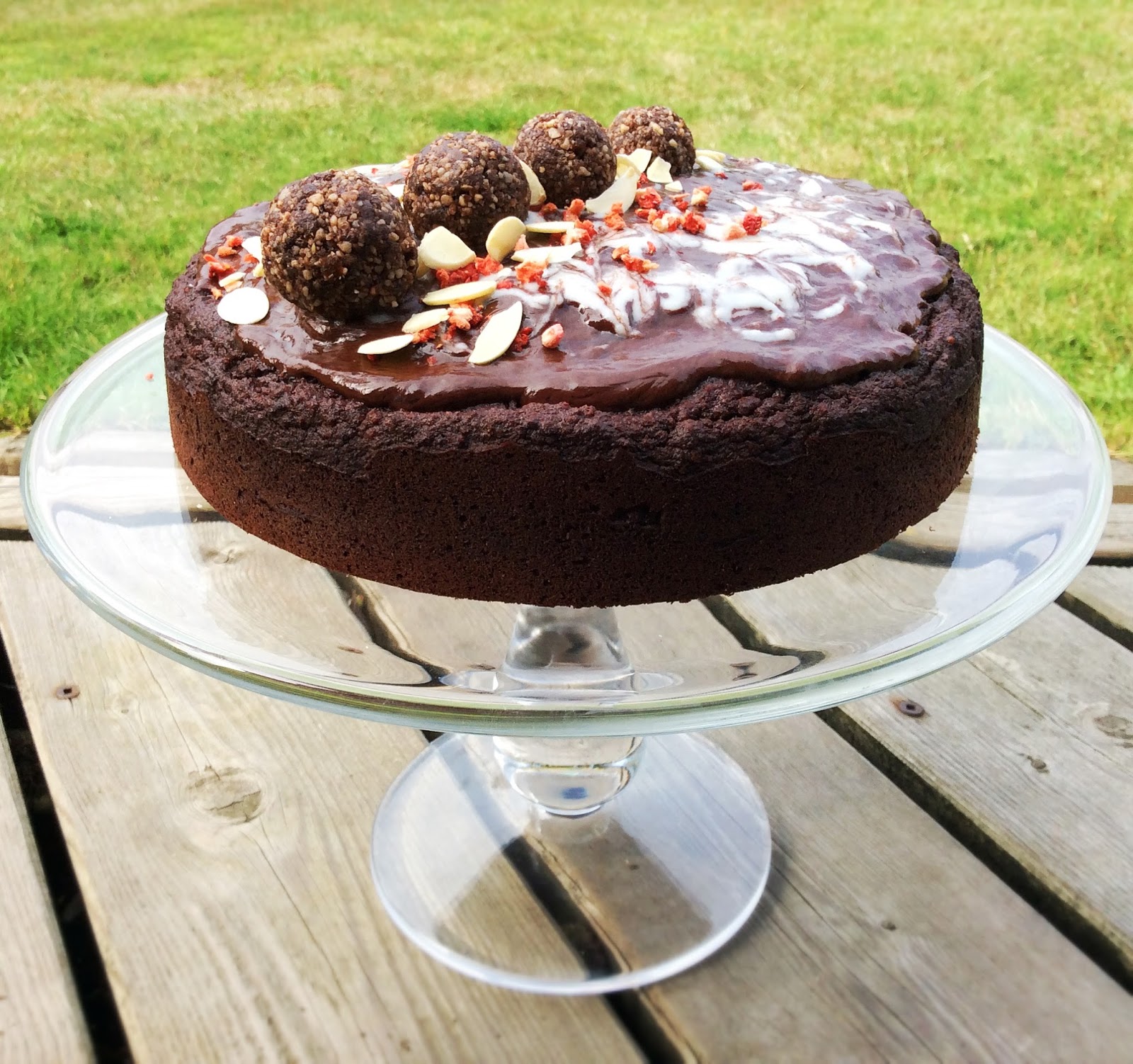Chocolate Birthday Cake with Ganache Frosting (& Freezer Fudge Byproduct!)
