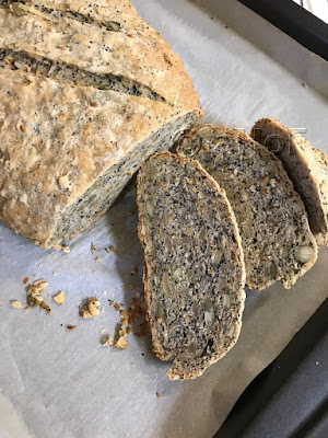Five Seed bread, Malted Bread, recipe, seeds