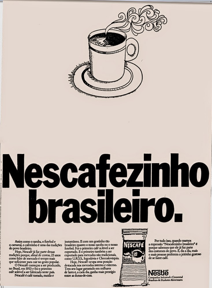 newcafé. nestle, café solúvel; propaganda antiga; década de 70. os anos 70; propaganda na década de 70; Brazil in the 70s, história anos 70; Oswaldo Hernandez;