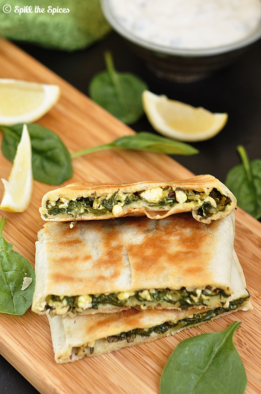 Spinach And Feta Gözleme BreadBakers Spill the Spices